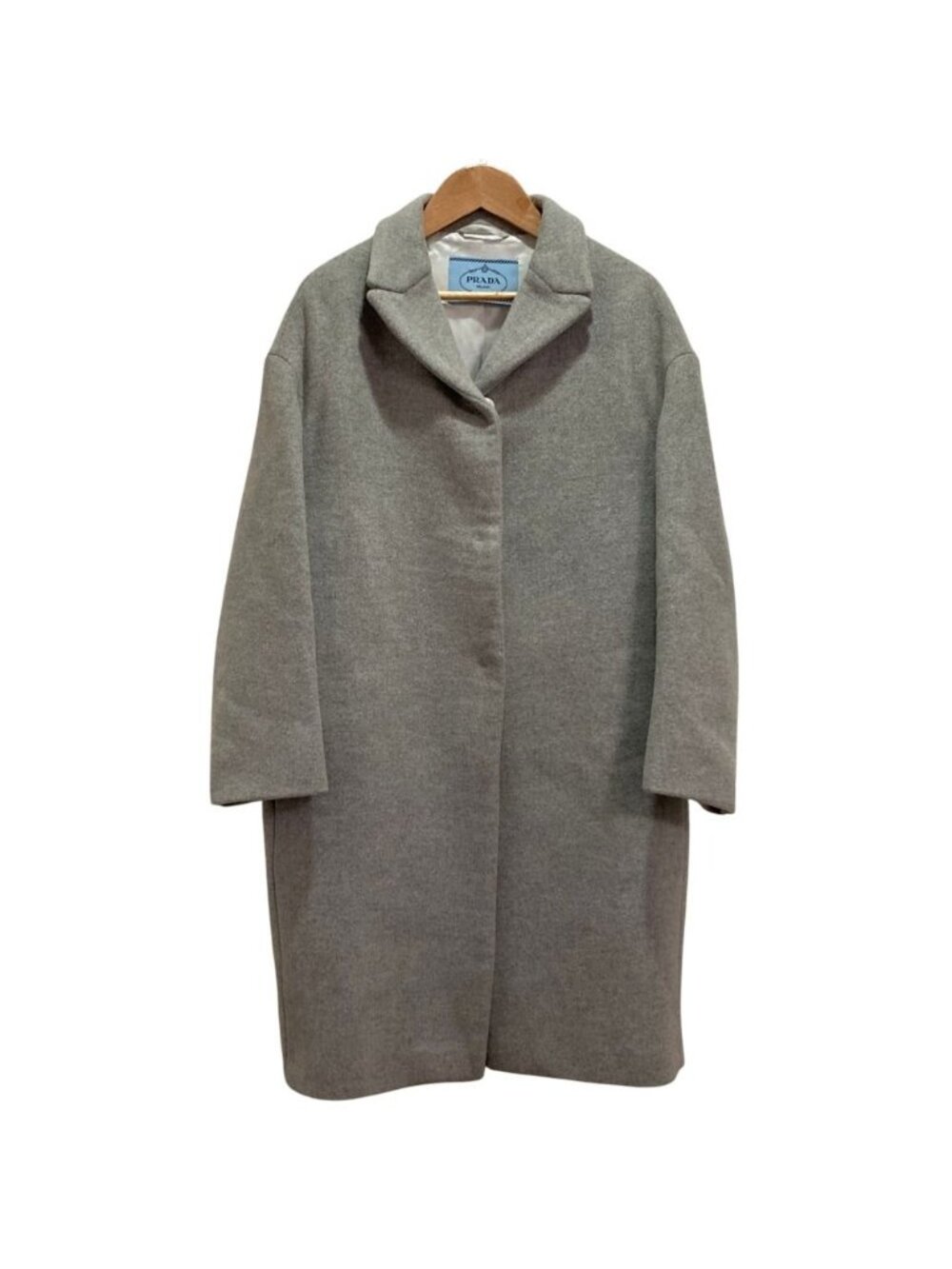 Prada Wool Yak Chesterfield Gray Autumn Winter 40